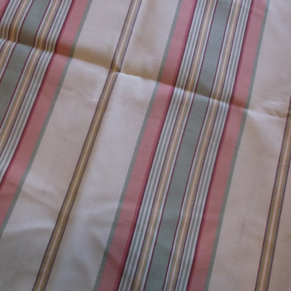 1 yd Horizontal Stripe Upholstery Fabric Canvas